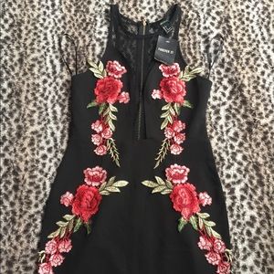 Black floral dress